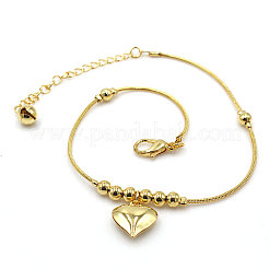 Heart Brass Charm Anklets for Women&nbsp;FS-WG07704-01