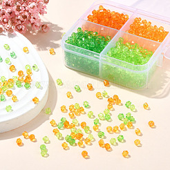1200Pcs 4 Colors Transparent Acrylic Beads&nbsp;TACR-YW0002-41B