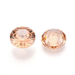 ダイヤモンド形キュービックジルコニア尖底カボション  多面カット  砂茶色  10mm&nbsp;ZIRC-R004-10mm-04