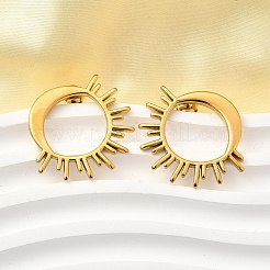 304ステンレススチールスタッドピアス  太陽  18KGP本金メッキ  34.5x30.5mm&nbsp;EJEW-B140-01G