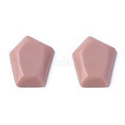 オペークアクリルカボション  五角形  淡いバイオレットレッド  23.5x18x4mm  約450個/500g&nbsp;MACR-S373-142-A14