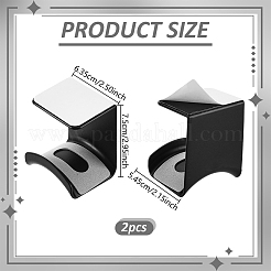 ヘッドフォン用ABSプラスチック壁掛けフローティングシェルフ  ブラック  7.5x6.35x5.45cm&nbsp;ODIS-WH0099-144A