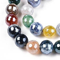 Electroplate Natural Agate Beads Strands&nbsp;G-T131-55-19