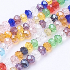 Electroplate Glass Bead Strands&nbsp;EGLA-J047-4x3mm-46