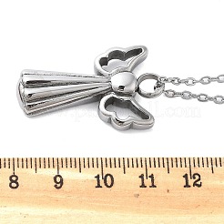 304 Stainless Steel Angel Urn Ashes Necklaces&nbsp;STAS-Z106-06P