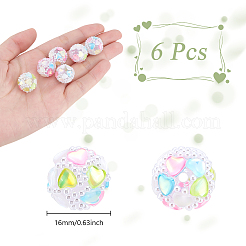 6Pcs Opaque Acrylic Beads&nbsp;OACR-GA0001-25