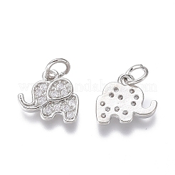 Brass Micro Pave Cubic Zirconia Pendants&nbsp;KK-G374-26P