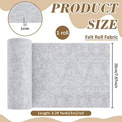 フェルトロール生地  DIY工芸品  ライトグレー  200x1mm  3 m /ロール&nbsp;DIY-WH0308-794B-02