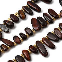 Dyed Natural Red Tiger Eye Beads Strands&nbsp;G-Z091-A17