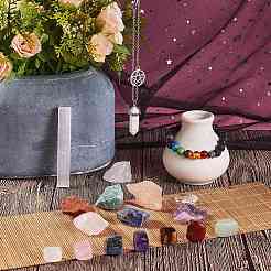DIY Chakra Gemstone Bracelet Necklace Making Kit&nbsp;DIY-SZ0008-04