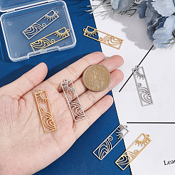 8Pcs 2 Colors 201 Stainless Steel Pendants&nbsp;STAS-UN0044-21