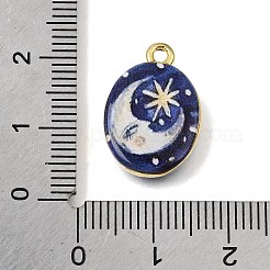 Printed Brass Pendants&nbsp;KK-CBAE379-01G-B
