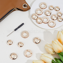 18Pcs 3 Styles Alloy Grommet Eyelet Findings&nbsp;FIND-CL0002-21KCG
