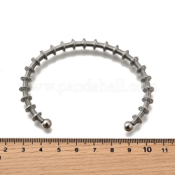 304 Stainless Steel Open Cuff Bangles for Woman&nbsp;BJEW-M113-02P