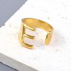 PVD Vacuum Plating 201 Stainless Steel Cuff Rings&nbsp;RJEW-Z032-01G-E
