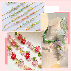 500Pcs Leaf & Flower Jewelry Making Finding Kits&nbsp;DIY-SC0031-74