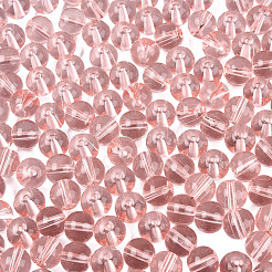 FGB透明ガラスシードビーズ  ラウンド  丸い穴  ミスティローズ  8~8.5mm  穴：1.4~1.6mm  約690個/ポンド&nbsp;SEED-N013-01C-04