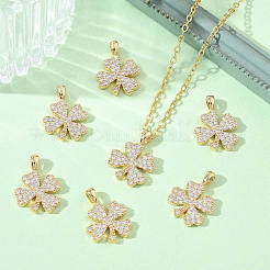 SHEGRACE Brass Clear Cubic Zirconia Pendants&nbsp;XGRQ3K444-564G