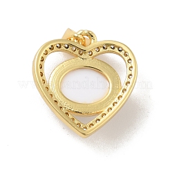Brass Micro Pave Cubic Zirconia Pendants&nbsp;KK-B059-43G