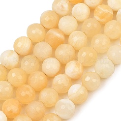 Natural Yellow Jade Beads Strands&nbsp;GG-NH0014-C02-6mm