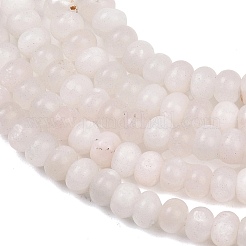 天然セレナイトビーズ連売り  ロンデル  フローラルホワイト  6.5x4.5mm  穴：0.9mm  約86個/連  15.08インチ（38.3cm）&nbsp;G-L647-D01-4x6mm