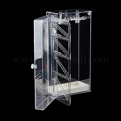 Rectangle Plastic Jewelry Organizer Storage Box with 24 Hooks&nbsp;OBOX-WH0001-06