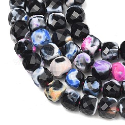 Natural Fire Crackle Agate Beads Strands&nbsp;G-H078-C49-6mm-06