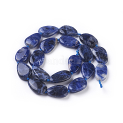 天然石ソーダライトビーズ連売り  混合図形  18~30x12~22x5~8mm  穴：1~1.2mm  約14~19個/連  16.1~16.5インチ（41~42cm）&nbsp;G-F645-10