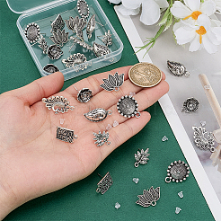 28Pcs 7 Styles Tibetan Style Alloy Stud Earring Findings&nbsp;TIBE-PH0002-61