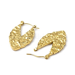 Ion Plating(IP) 304 Stainless Steel Teardrop Hoop Earrings for Women&nbsp;EJEW-I284-15G