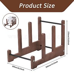 Wood Vinyl Record Storage Rack&nbsp;AJEW-WH0643-114
