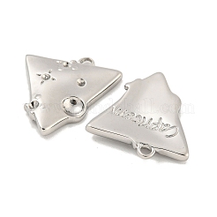変色しない304ステンレススチールペンダントラインストーンセッティング  三角形  ステンレス鋼色  21x19x2.5mm  穴：1.8mm  1.6~4mmのラインストーンに適する&nbsp;STAS-P356-06P