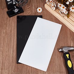 2枚 2色 HDPE プラスチックシート  長方形  ミックスカラー  30.5x15.3x0.6cm  1枚/色&nbsp;DIY-OC0014-43B