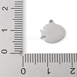304ステンレススチールチャーム  エナメル  魚のチャーム  14KGP本金メッキ  きいろ  10x10.5x1.5mm  穴：1.1mm&nbsp;STAS-L022-168P-01