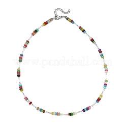 Natural & Synthetic Mixed Stone Bead Necklaces&nbsp;NJEW-JN06624