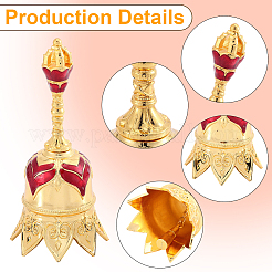 1Pc Alloy Enamel Hand Call Bell Displcy Decorations&nbsp;AJEW-GF0012-22