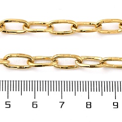 Ion Plating(IP) 304 Stainless Steel Textured Oval Link Chains&nbsp;CHS-K017-01G