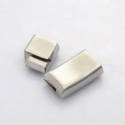 Tarnish Resistant Cuboid 304 Stainless Steel Bayonet Clasps&nbsp;STAS-N042-07