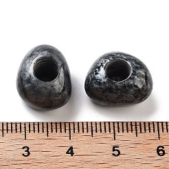 レジンヨーロピアンビーズ  大きな穴の三角形ビーズ  ブラック  15.5x12.5x11mm  穴：5mm&nbsp;RESI-Z030-03D
