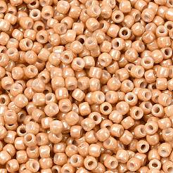 トーホー 8/0ラウンドビーズ  日本製シードビーズ  （123d）不透明な光沢のダークベージュ  3mm  穴：1mm  約222個/10g&nbsp;X-SEED-TR08-0123D