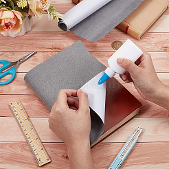 フェイクスエードブックカバー  ノートブックラップ  長方形  ゲインボロ  130x200x0.2mm&nbsp;DIY-WH20010-138W-02