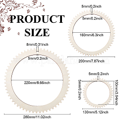 木製編み機キット  フラットラウンド&nbsp;TOOL-WH0155-76C