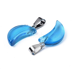 Transparent Spray Painted Glass Pendants&nbsp;GLAA-N035-021-F03