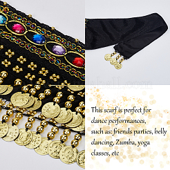 Golden Alloy Three Layers Flat Round Waist Belt&nbsp;AJEW-WH20002-09A