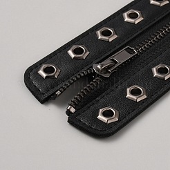 PU Leather Lace-in Boot Zipper Inserts&nbsp;DIY-WH0499-05A-01