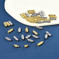 40セット2色コラム真鍮ネジ留め具  ミックスカラー  11~12x4mm  穴：1mm  20セット/カラー&nbsp;KK-FS0001-62
