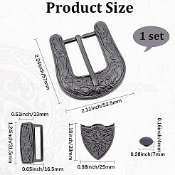 1Pc Belt Alloy Buckle Sets&nbsp;FIND-GF0008-76B