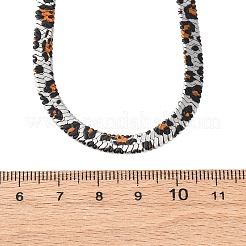 304 Stainless Steel Leopard Print Flat Snake Chain Necklaces for Women&nbsp;NJEW-A044-02B-P-01