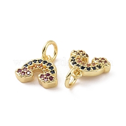Brass Micro Pave Cubic Zirconia Charms&nbsp;KK-E068-VF178