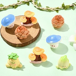 20個 5スタイル ミニ樹脂シミュレーション  小道具の装飾を装ったドールハウスアクセサリー用  混合図形  25~33x25~30.1mm  4個/スタイル&nbsp;RESI-CJ0004-74